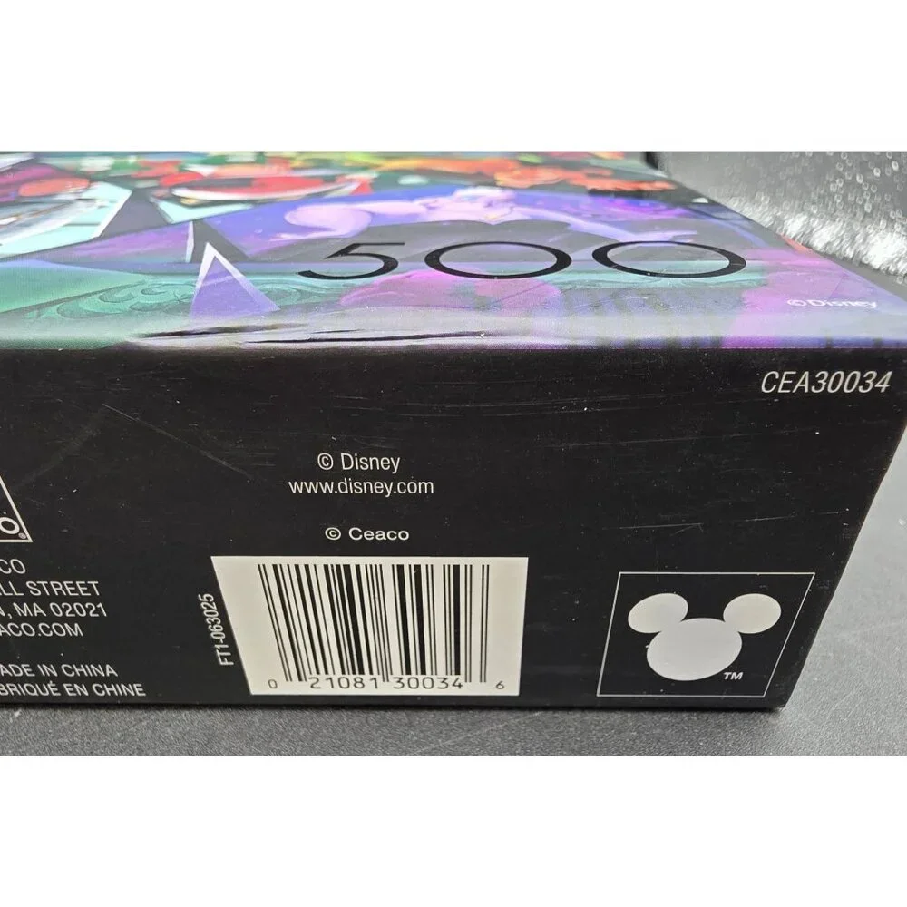 Disney Villains 500-Piece Noir Select Jigsaw Puzzle Premium Packaging Recycled
